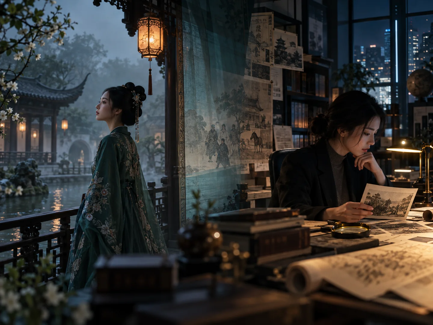 古装与悬疑线索氛围画面